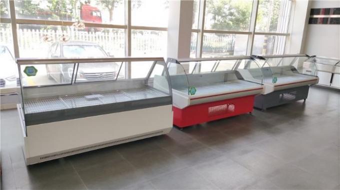 انزلاق الباب الآيس كريم عرض الفريزر التبريد المباشر 10 صواني 6 براميل 11