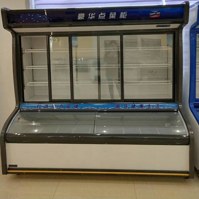 Restaurant Barbecue Commercial Upright Freezer Glass Door for Food Beverage Dishes