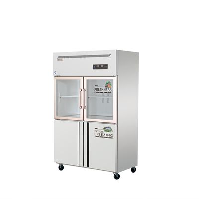 2 Door Glass Display Freezer Countertop Freezer With Glass Door