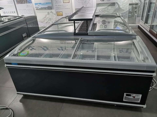 commercial glass freezer glass top freezer