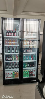 Double Door Commercial Bar Freezer Glass Door Air Cooling