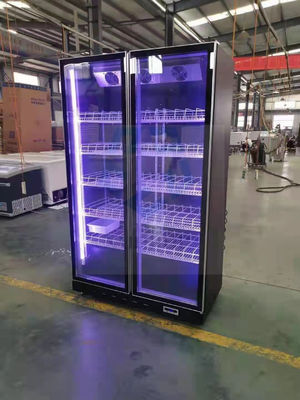 Double Door Commercial Bar Freezer Glass Door Air Cooling