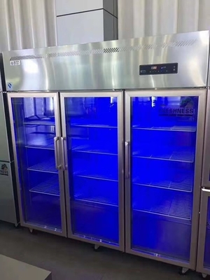 Six Door Glass Door Display Freezer Automatic Defrosting And Defogging