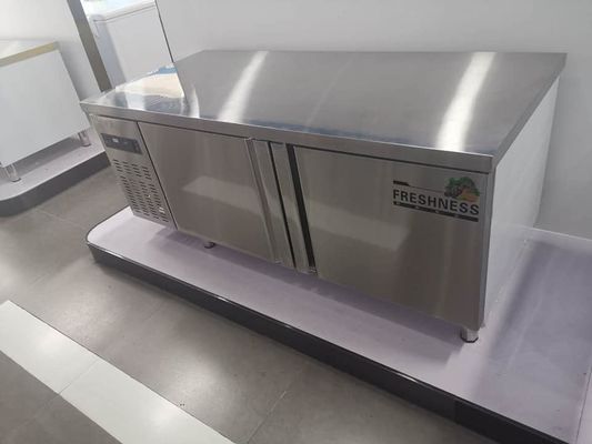 1.5m 1.8m Stainless Steel Pizza Table R134A 1800x800x800mm