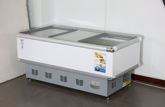 Sliding Door Supermarket Island Freezer Top Opening 500L 18 Cu Ft