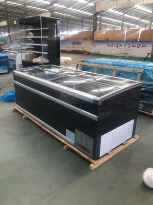 High-end combination of air-cooled defrosting and defogging island freezer freezer
