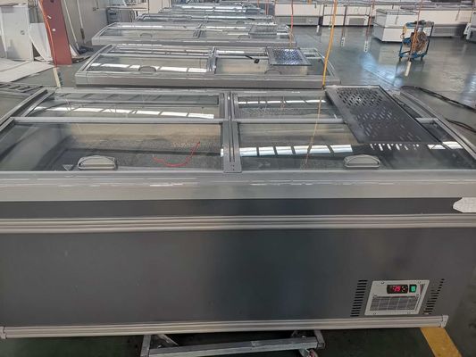 High-end combination of air-cooled defrosting and defogging island freezer freezer