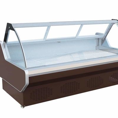 1500L 53 Cu Ft Supermarket Island Freezer , Direct Cooling Commercial Meat Display Refrigerator
