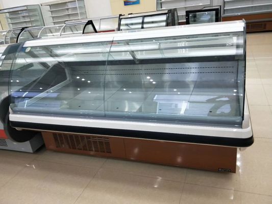1500L 53 Cu Ft Supermarket Island Freezer , Direct Cooling Commercial Meat Display Refrigerator