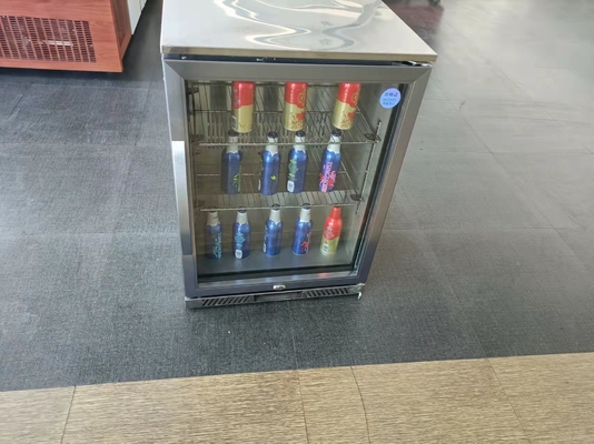 108L Mini Single Glass Door Wine Fridge Bar Bottle Beer Display Chiller