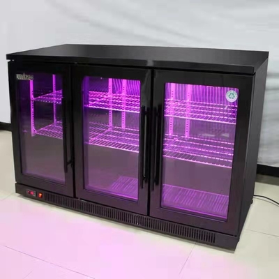 Three Door Wholesale Mini Cola Refrigerator Drink Display Freezer For Bar