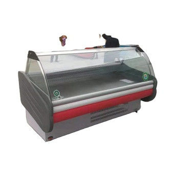 Double Temperature Electric Butcher Meat Freezer Tempered Glass
