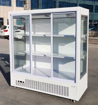 Upright Supermarket Floral Display Cooler Sliding Door
