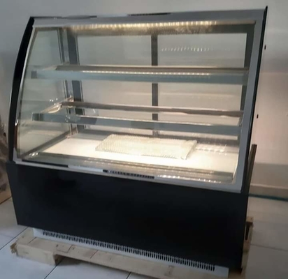 Curved Glass Cake Display Showcase