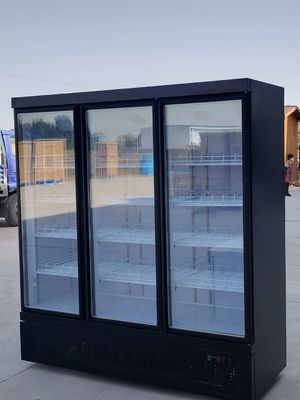 Supermarket Glass Door Upright Fridge 4 Doors 110V To 240V