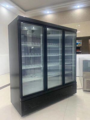 Supermarket Glass Door Upright Fridge 4 Doors 110V To 240V