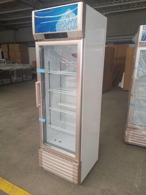 Single Door Glass Door Refrigerated Beverage Display Commercial Cabinet