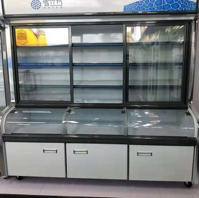 Three temperature order glass door direct cooling refrigerate and preserve cabinet
