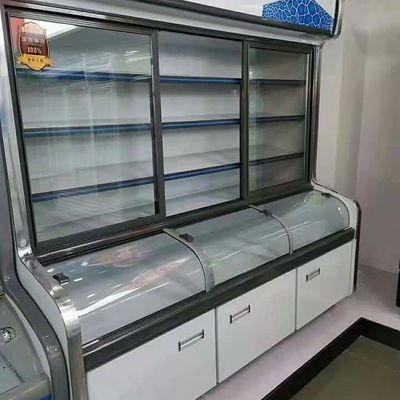 Three temperature order glass door direct cooling refrigerate and preserve cabinet