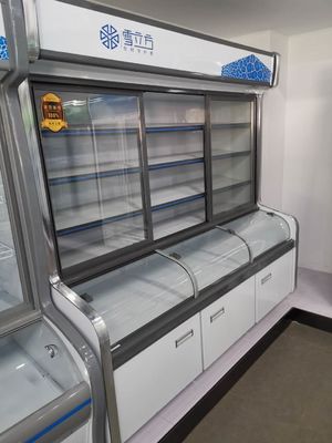 Three temperature order glass door direct cooling refrigerate and preserve cabinet
