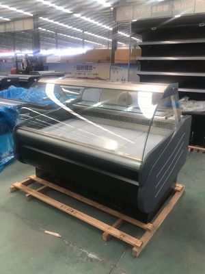 Cooked food display cabinet refrigerated preservation arc glass cover commercial large capacity