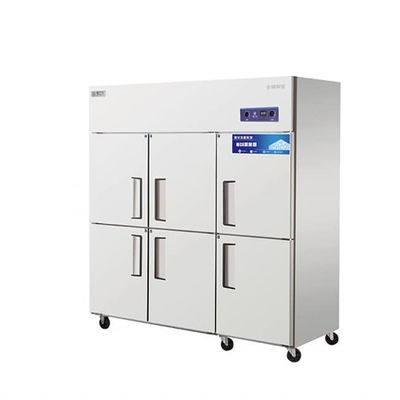 Stainless steel six door meat ice cream fresh-keeping freezer