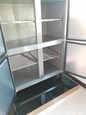 Four Doors Stainless Steel Double Temperature Large Capacity Refrigerator Freezer Commercial