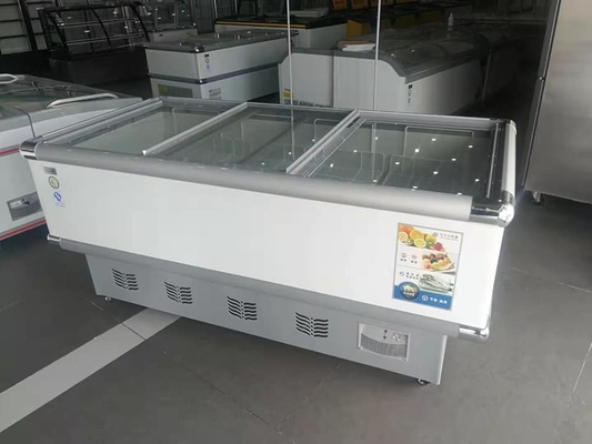 2 Meters Double Door Refrigerator Commercial Large Capacity Horizontal Supermarket Refrigerator