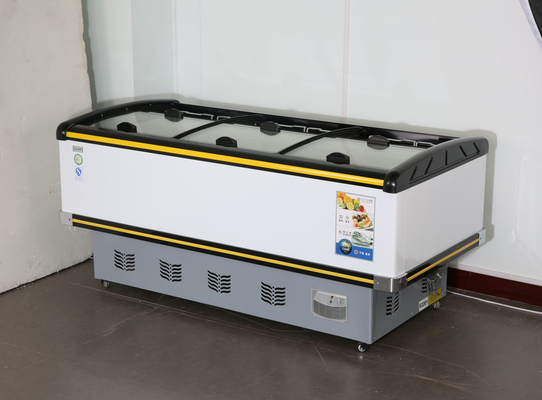 2 Meters Double Door Refrigerator Commercial Large Capacity Horizontal Supermarket Refrigerator