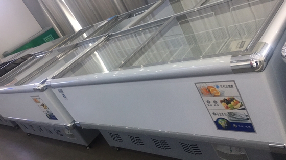 2 Meters Double Door Refrigerator Commercial Large Capacity Horizontal Supermarket Refrigerator