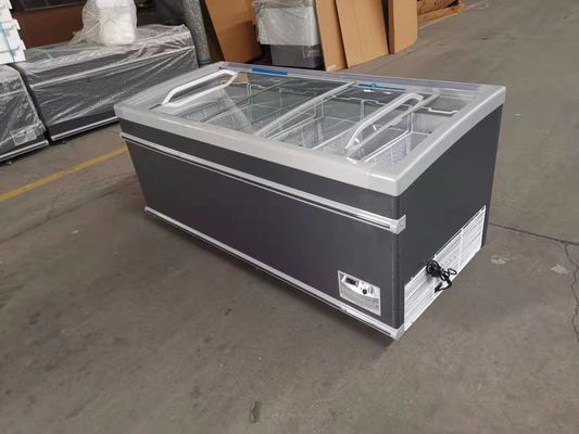 Smooth Glass Door Freezer Refrigerator Supermarket Large Capacity