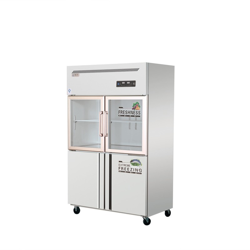 2 Door Glass Display Freezer Countertop Freezer With Glass Door