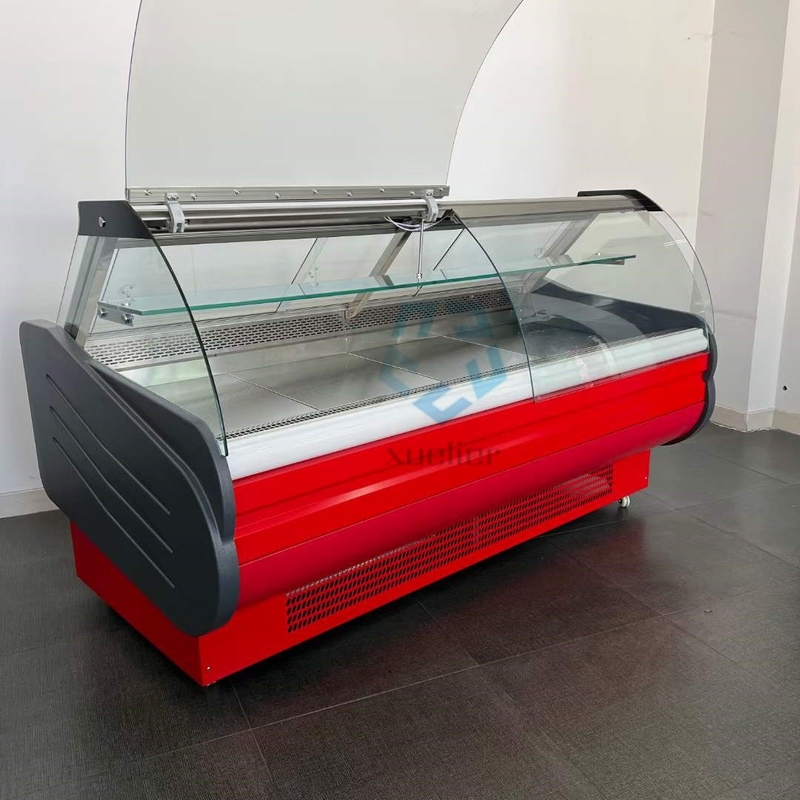 Low Temp 2~8 Degree Meat Display Freezer With Air Cooling