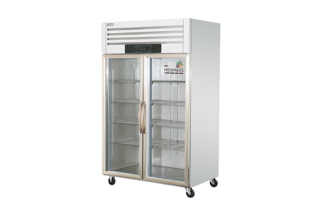 Double Door Stainless Steel Freezers 70cm Wide 1.2m